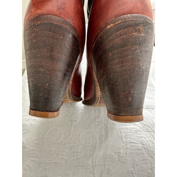 Frye Womens 8 True Vintage 70’s Western Cowgirl Cowboy Boots Redwood USA MADE - Picture 13 of 16